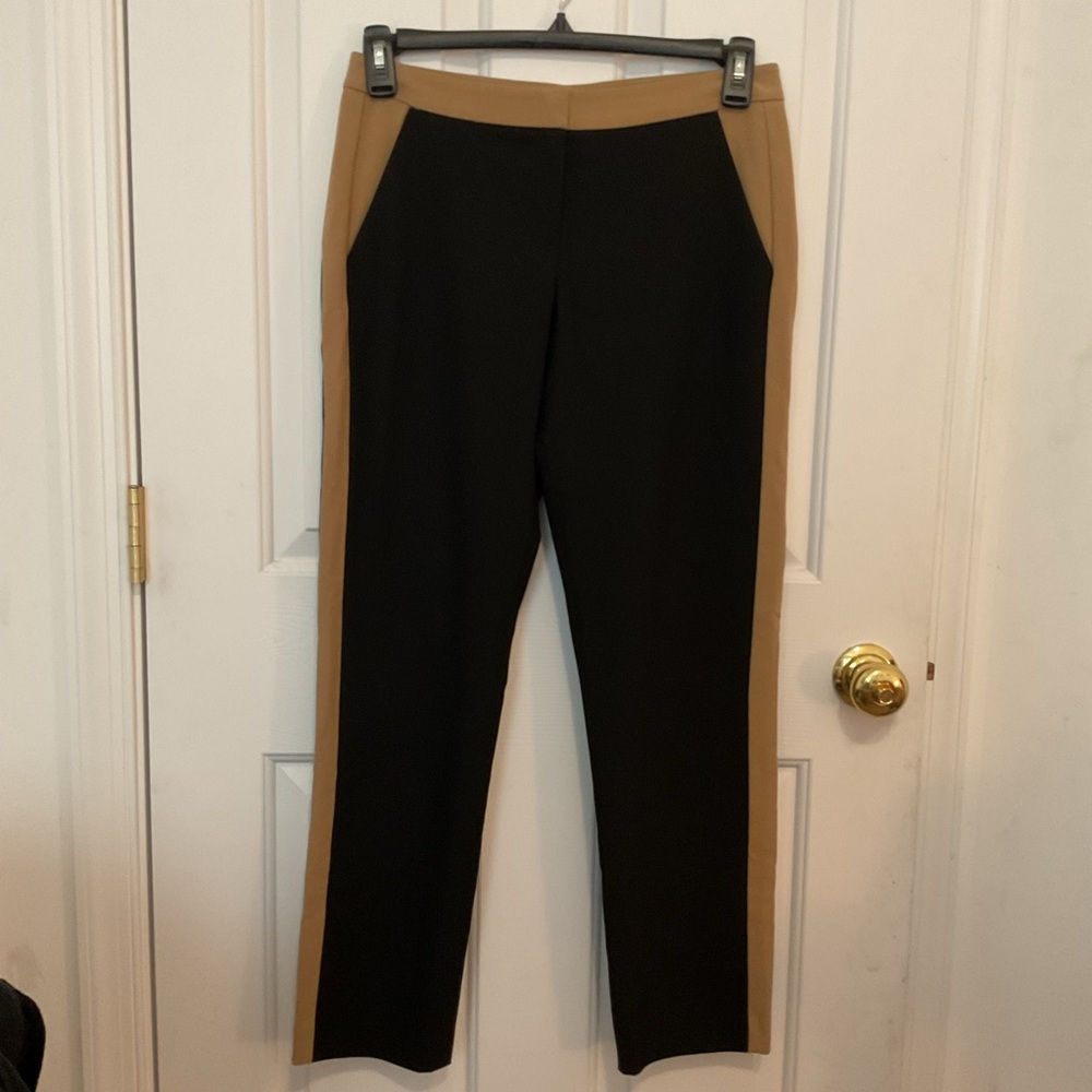 - Two-Tone Black and Tan Women's Pants